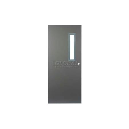 Assa Abloy CECO Hollow Steel Security Door, Narrow Light, Cylindrical, Curries Hinge, 18 Ga, 36"W X 80"H CHMDXNL3068XCYL-CU-18GA